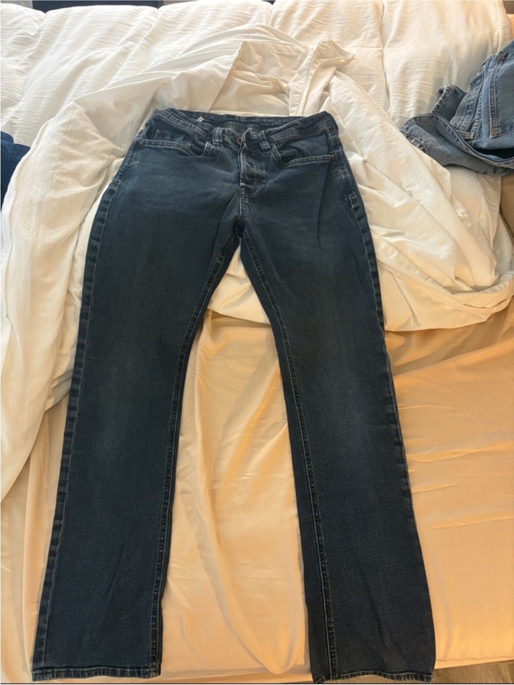 Buffalo David Bitton Dark Blue Straight-Leg Jeans